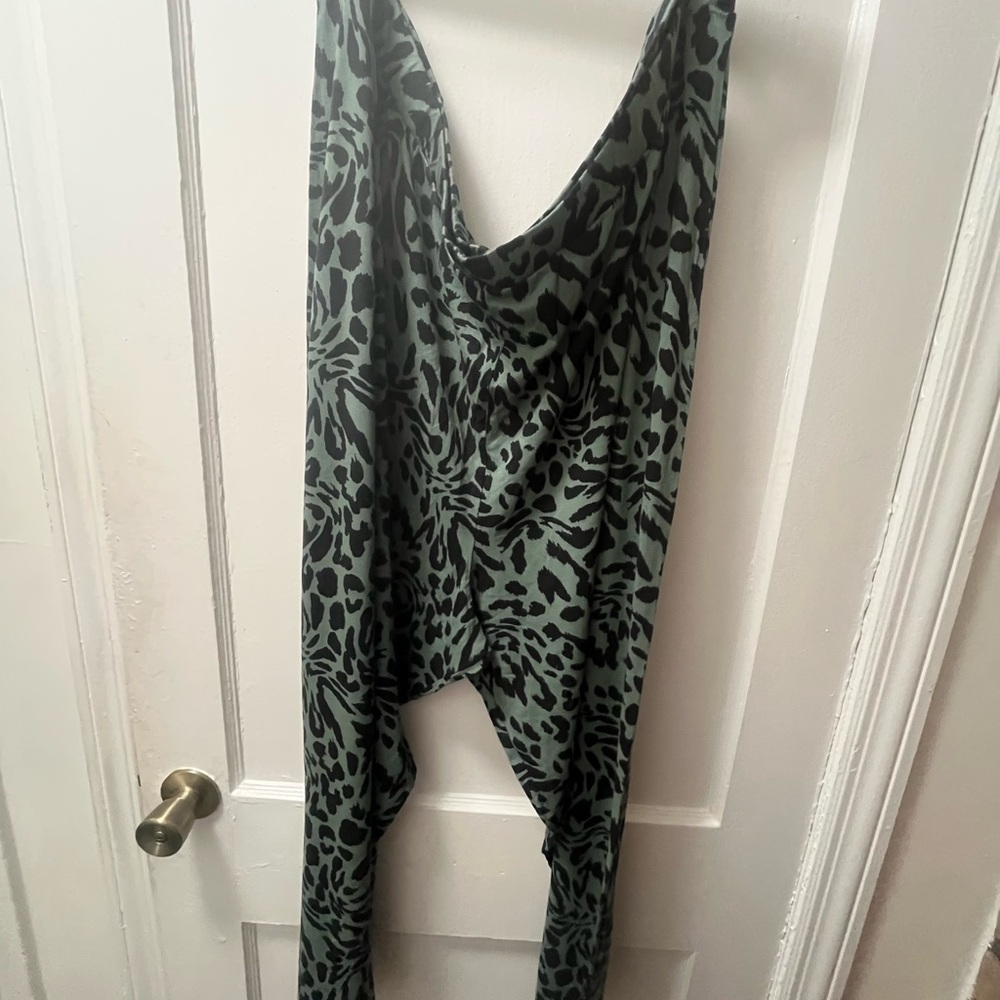 Green and Black Animal Print Leggings
